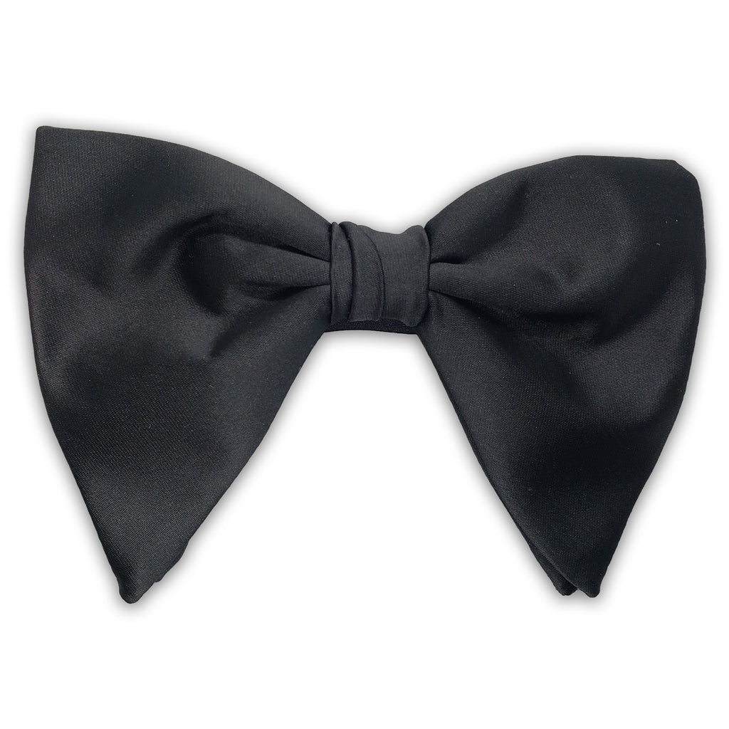 Black Silk Large Bowtie